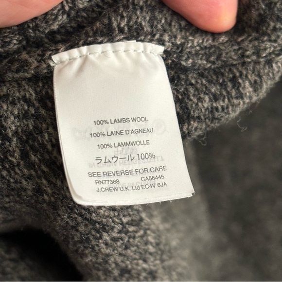 J. Crew Men’s Lambswool 1/2 Zip Pullover Sweater Size Large Tall Gray Heather - Picture 7 of 7